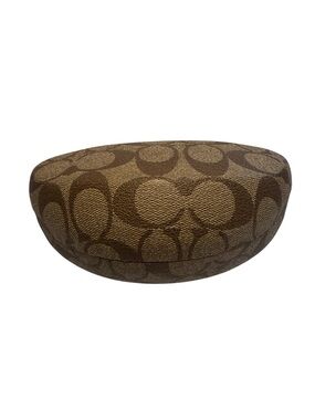 Coach Signature Oversized Sunglass Case *case only* Jacquard Print in Brown